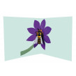 PopUp Kort Bi på Blomma